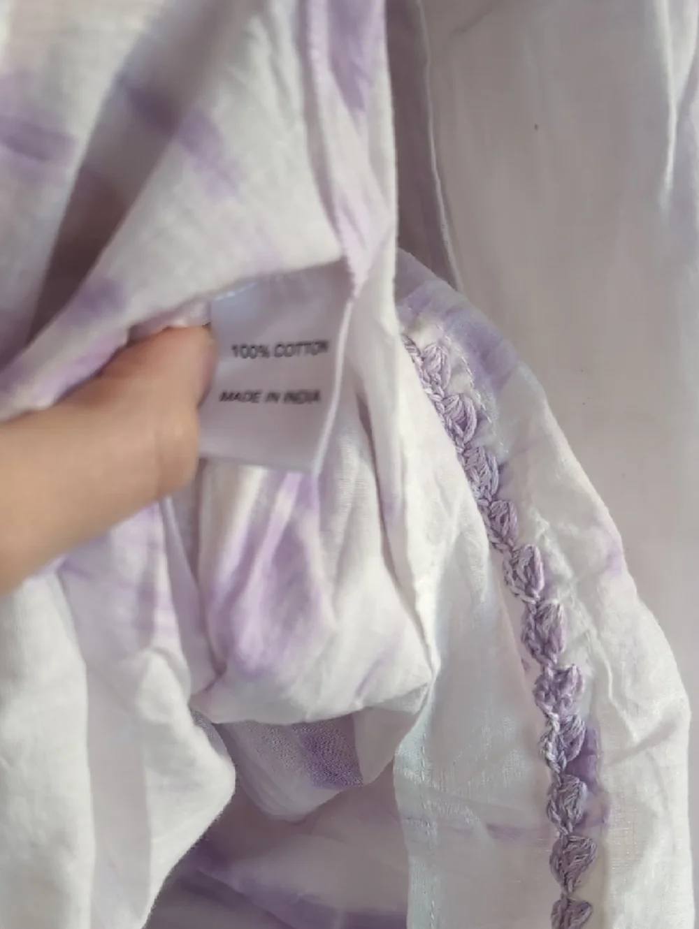 NWT Ivy City Jasmine Lavender Tie-Dye Smocked Dress 100% Cotton